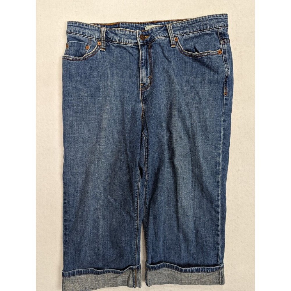 Levis 515 Womens Capri Jeans Size 16 Cotton Blend Blue